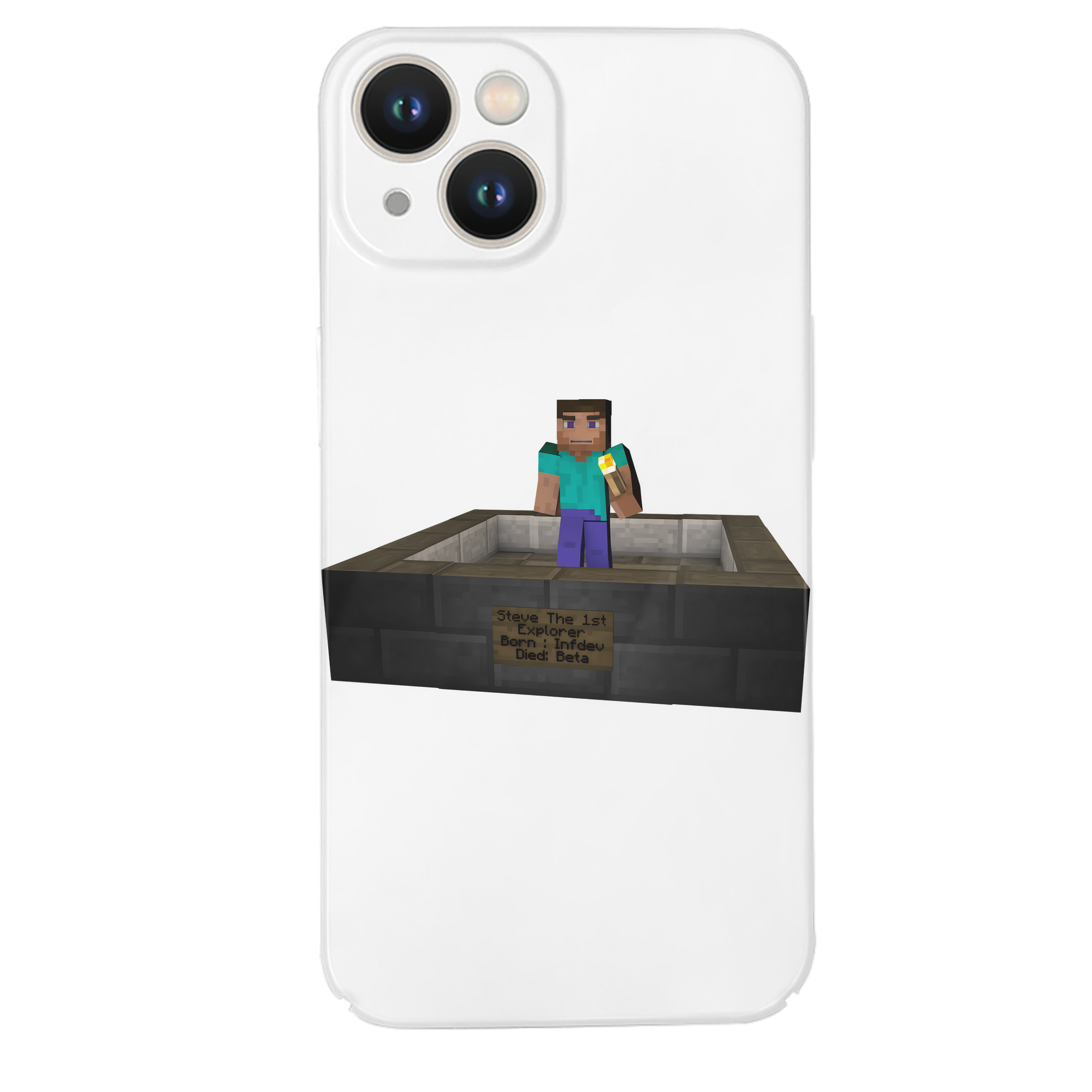 （画像用） マインクラフト ブロックの世界 Minecraft MC Block world 【iPhone 14シリーズ対応】ハードケース